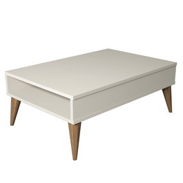 Hanah Home Mesa de Centro Moderna Crema